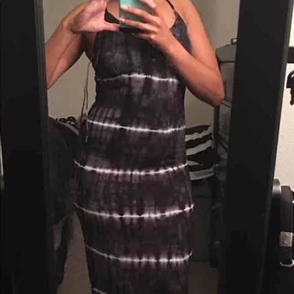 New Tie Dye Double Split Maxi Dress - Picture 2 of 4